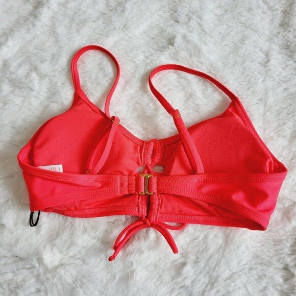 Shade & Shore Women's Lace-up Bralette Bikini Top BT7-FG - Picture 3 of 5